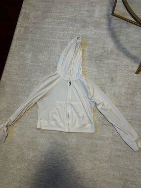 Juicy Couture White Zip-Up Hoodie